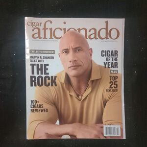 cigar aficionado magazine  Jan Feb 2021 The Rock